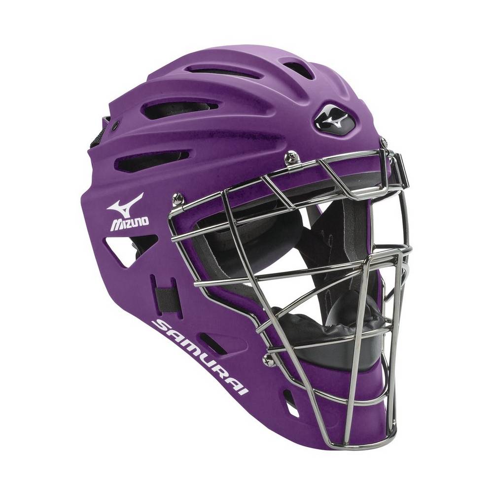 Mizuno Men's Samurai G4 Baseball Catcher’s Helmet Purple (380191-LMG)